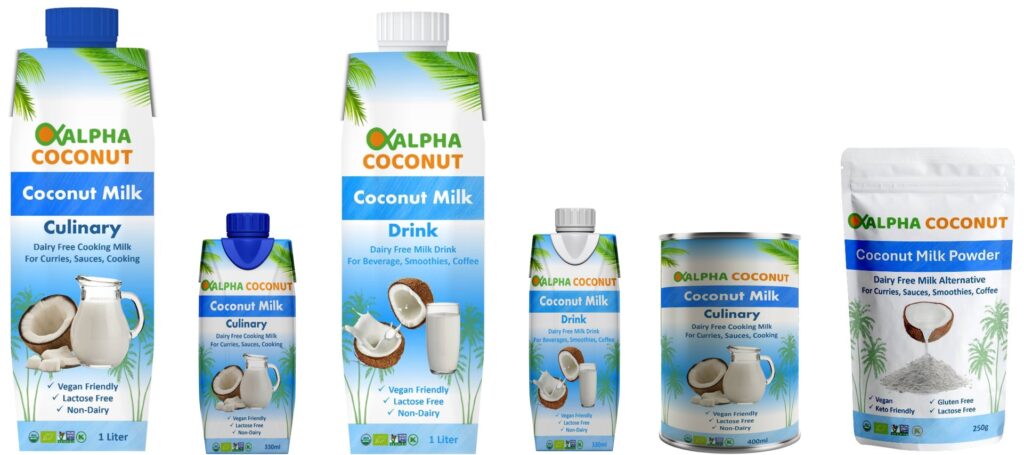 Retail coconut milk products